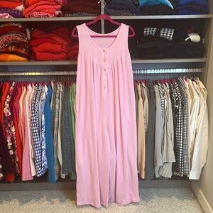 Ces femme pink sleeveless oversized jumpsuit size S NWOT